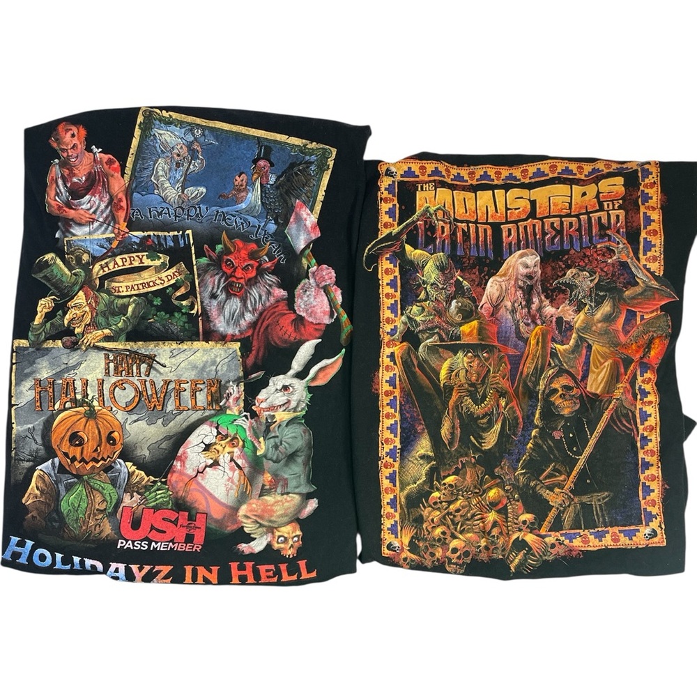 Universal Studios Hollywood Halloween Horror Nights XL T-Shirts Lot of 2 2023